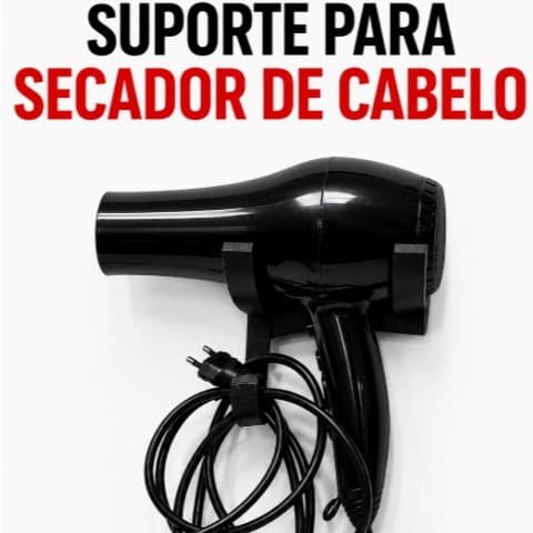 Suporte para Secador de Cabelo de Parede com Gancho para Fio Organizador Resistente compativel com Gama Lizzy Taiff