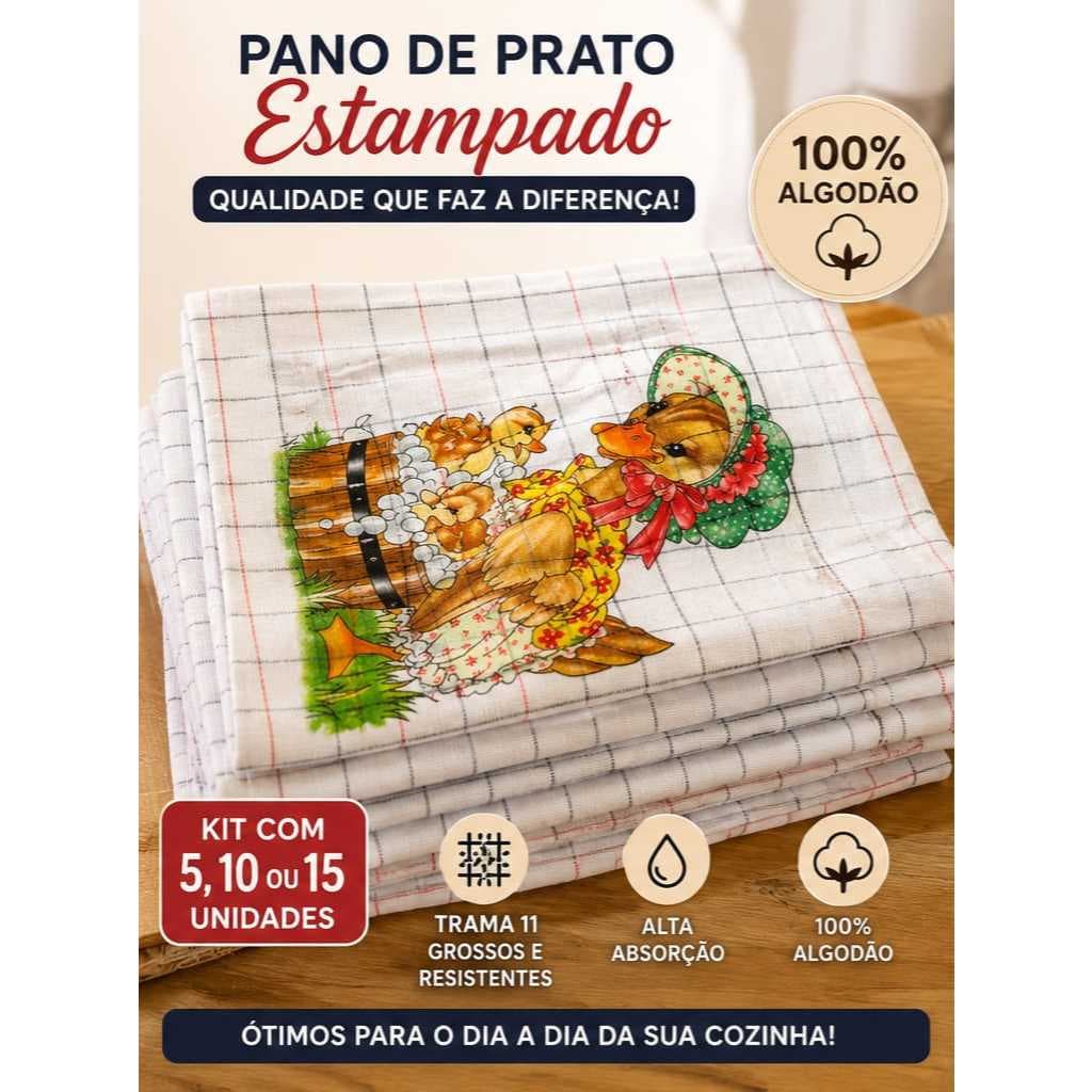 Kit Pano de Prato Copa GROSSO 44x66 cm