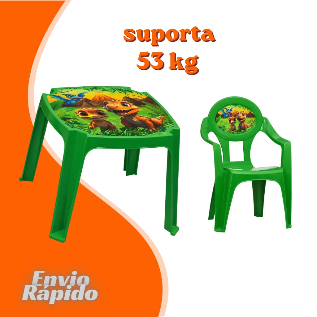 Kit Mesa Cadeira Infantil Plastico Resistente Atividades Educativa Branco Azul Rosa Mesinha Criança