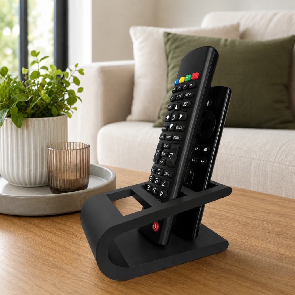 Suporte Organizador Porta Controle Remoto de Mesa Universal | Porta Controles Moderno para TV e Ar-Condicionado