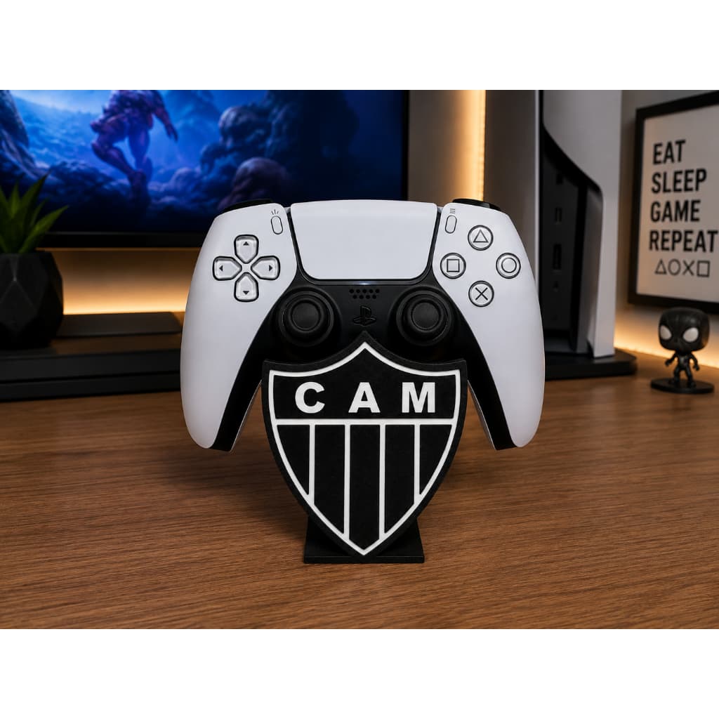Suporte Controle PS5 Escudo Time Futebol Atlético Mineiro - Galo