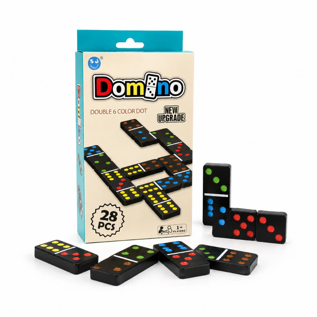 Jogo Dominó Infantil Colorido 28 Peças Educativo Família