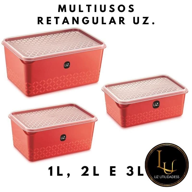 Multiuso Pote Porta Mantimentos Bacia Plástico UZ.