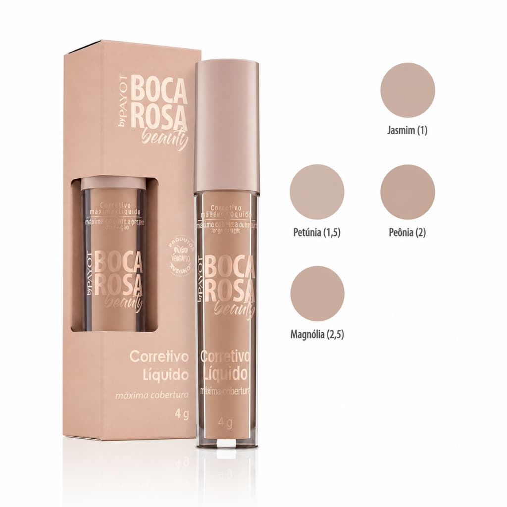 Corretivo Líquido Boca Rosa Beauty by Payot 4g – Máxima Cobertura