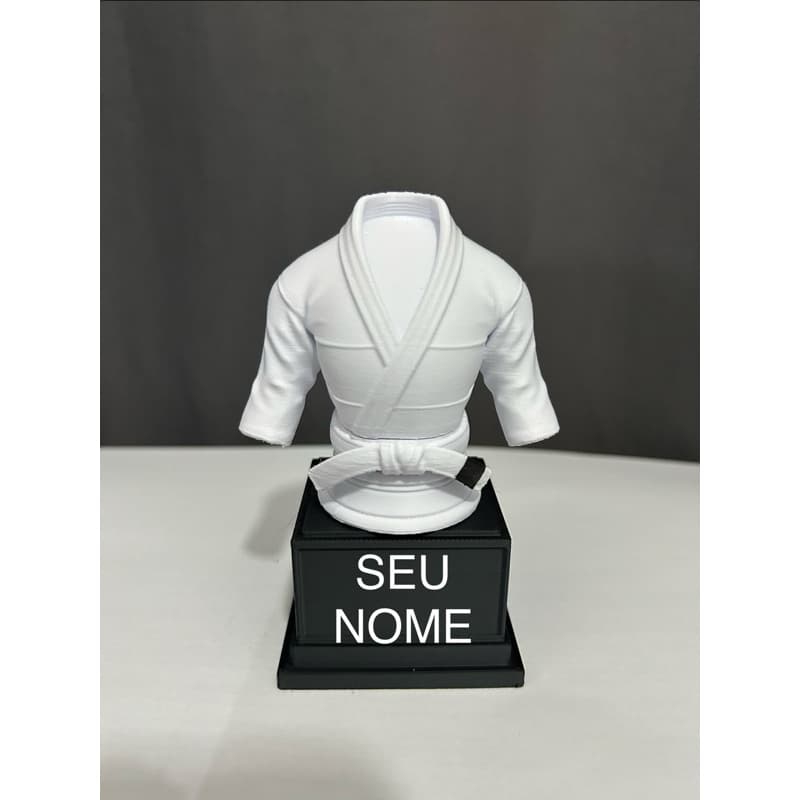 Mini Kimono Jiu-Jitsu Personalizado com Nome | Troféu Decorativo | Presente para Lutadores