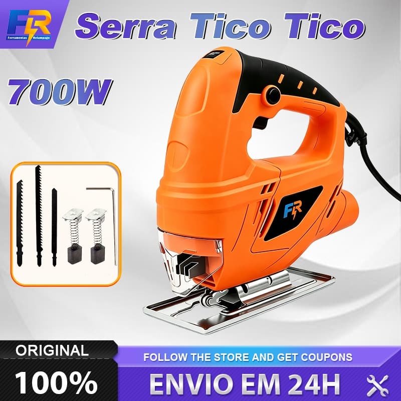 Serra Tico Tico Profissional 700W Base Ajustável com Lâminas com 6 Velocidades Selecionáveis
