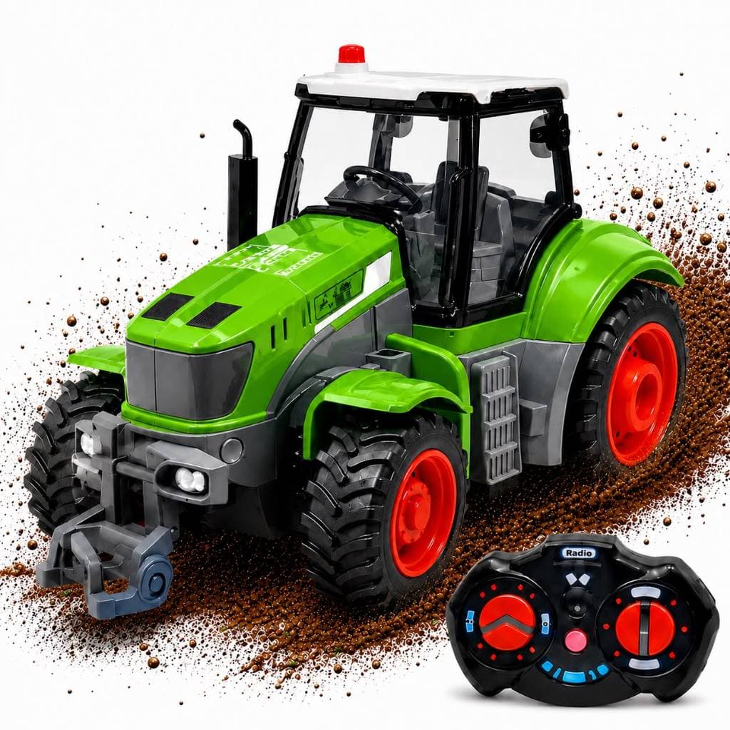 Carrinho Controle Remoto Trator Agricultura Agro Recarregável