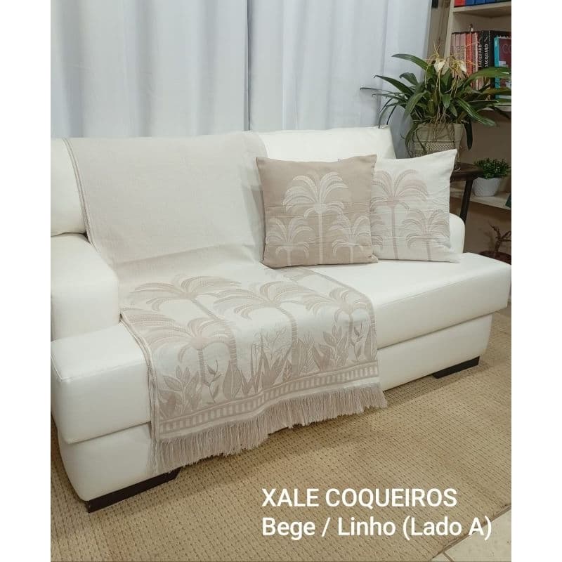 xale de vison com 2 almofadas