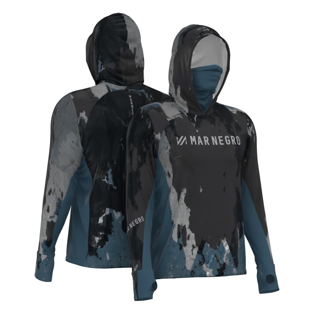 Camiseta Mar Negro 360 sublimada masculina proteção solar 50+ coleção nova 2025 buff capuz luva lançamento