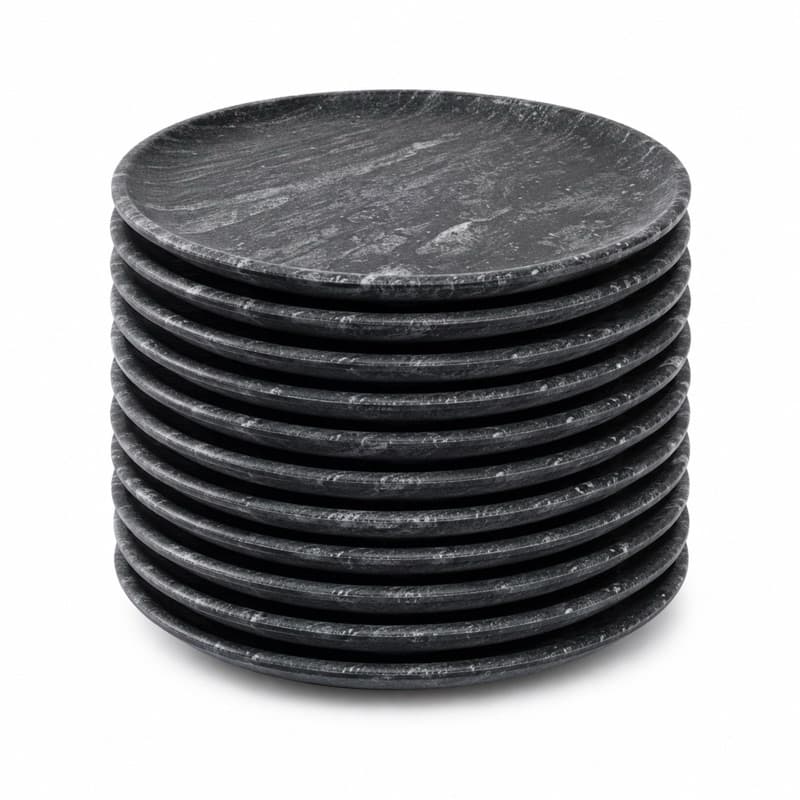 Prato raso 15cm para sobremesa pedra sabão - 10 unidades