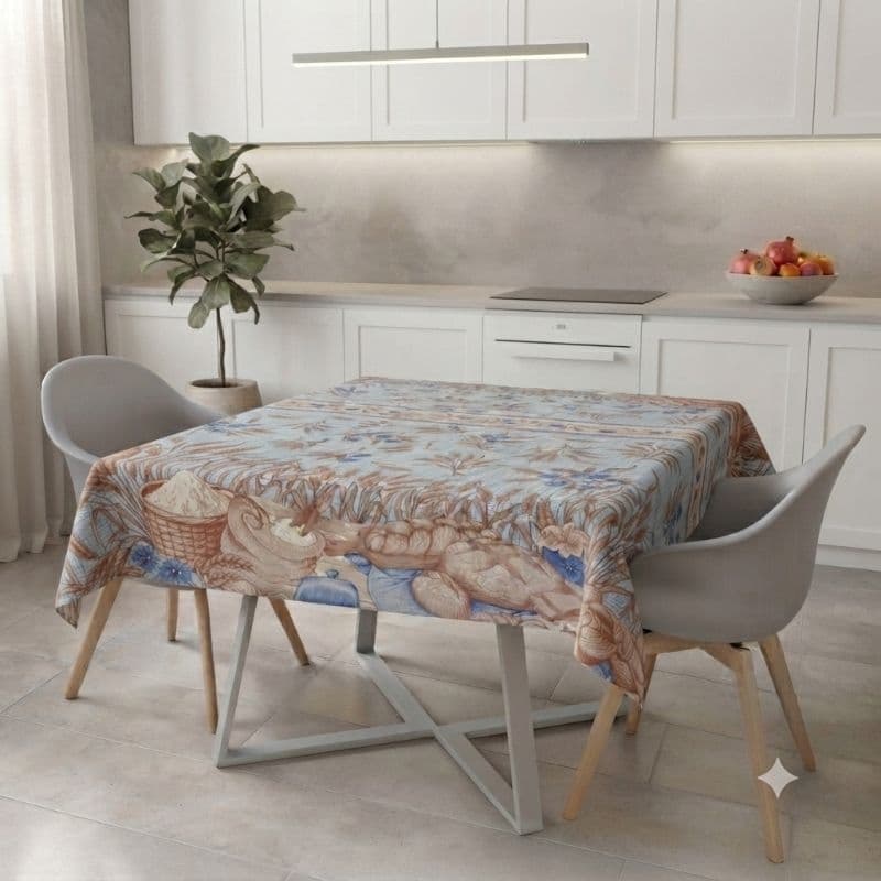 Toalha de Mesa Plástica Sem Flanela Térmica Estampado Para Mesas Com 4,6,8 e 10 Cadeiras Impermeável