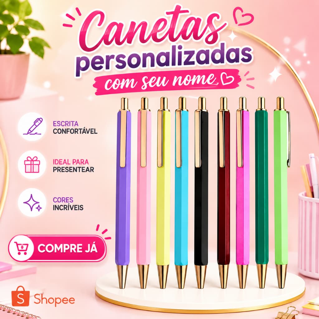 Caneta Personalizada a Laser-Seu Nome-  Imagens Ilustrativas-Verificar Disponibilidade do modelo