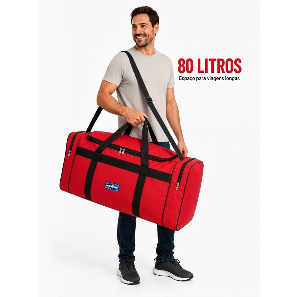 Bolsa De Viagem GabySport GG 80L Extra Grande Resistente Impermeável Reforçada Mala Sacola