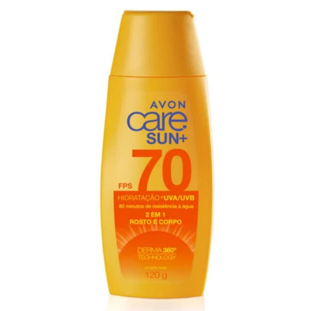 KIT CARE SUN PROTETOR SOLAR ROSTO E CORPO FPS70 120G AVON