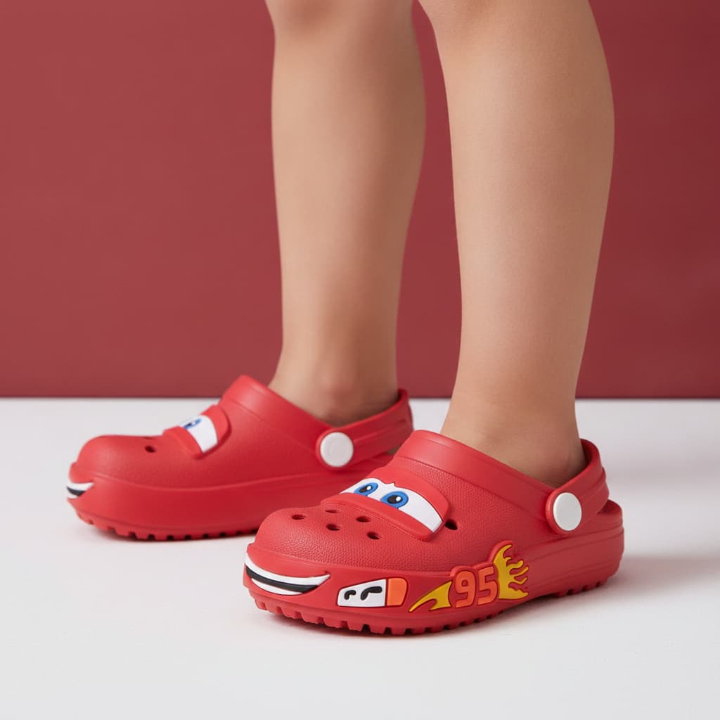 Sandália Babuche Carros Infantil Menino Relâmpago McQueen Leve Confortável