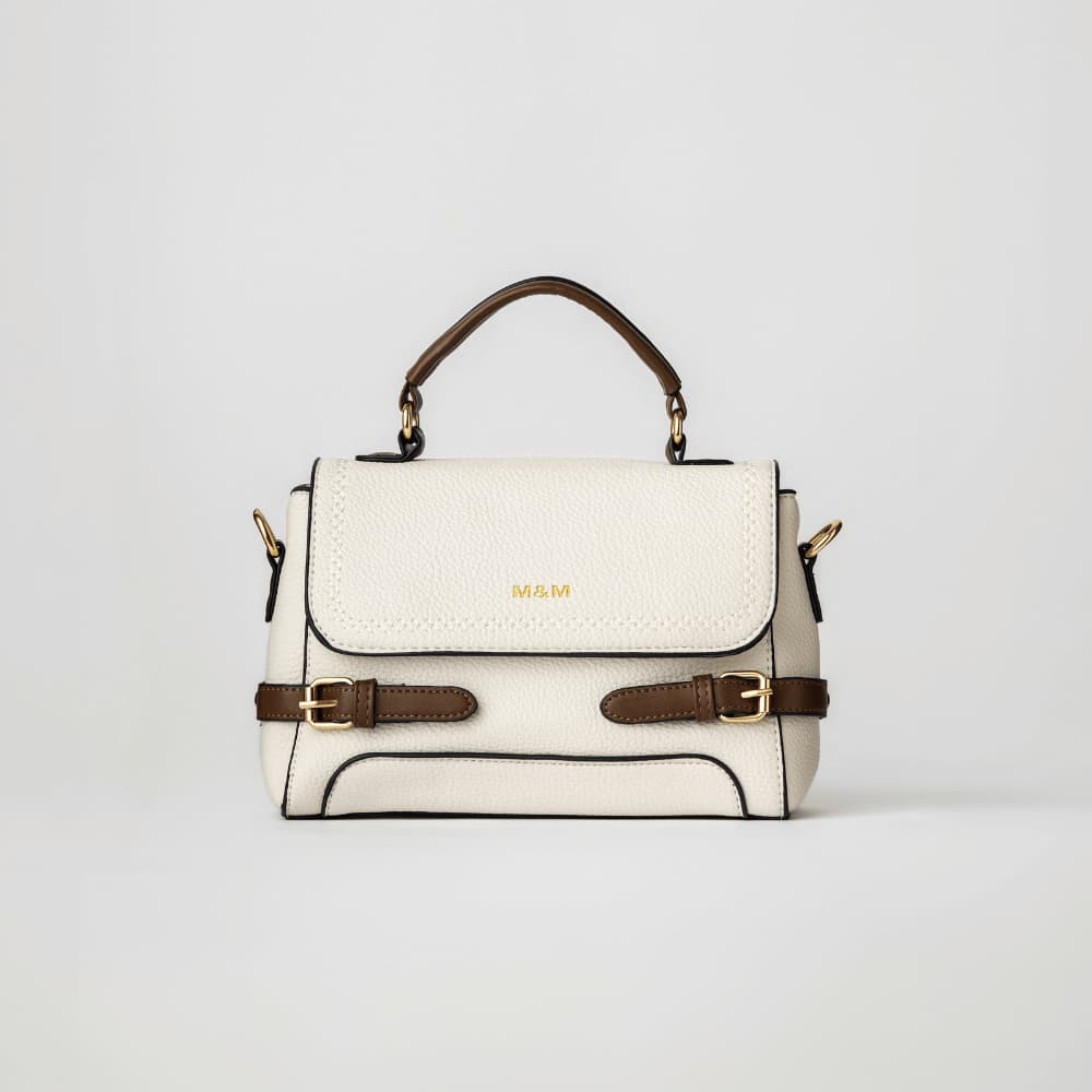 Bolsa Feminina de Ombro Branca Luxo em Couro Sintético