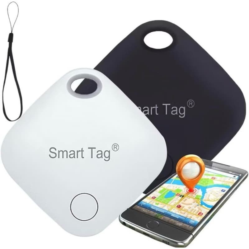 KIT 2 Smart Air Tag Rastreador Bluetooth Preto para iPhone | Localizador iOS App Buscar Objetos e Pets