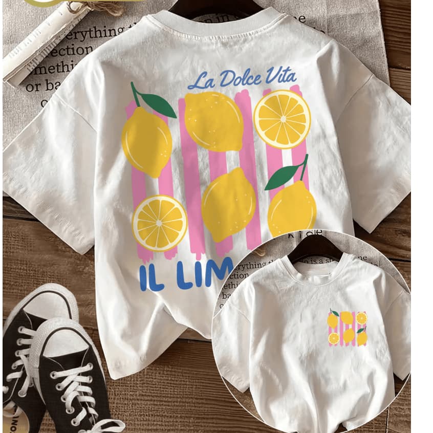 Camisa Camiseta Feminina Blusinha Manga Curta Estilosa Moderna LimonCello Italia Tendencia Blogueira Verão La Dolce Vita