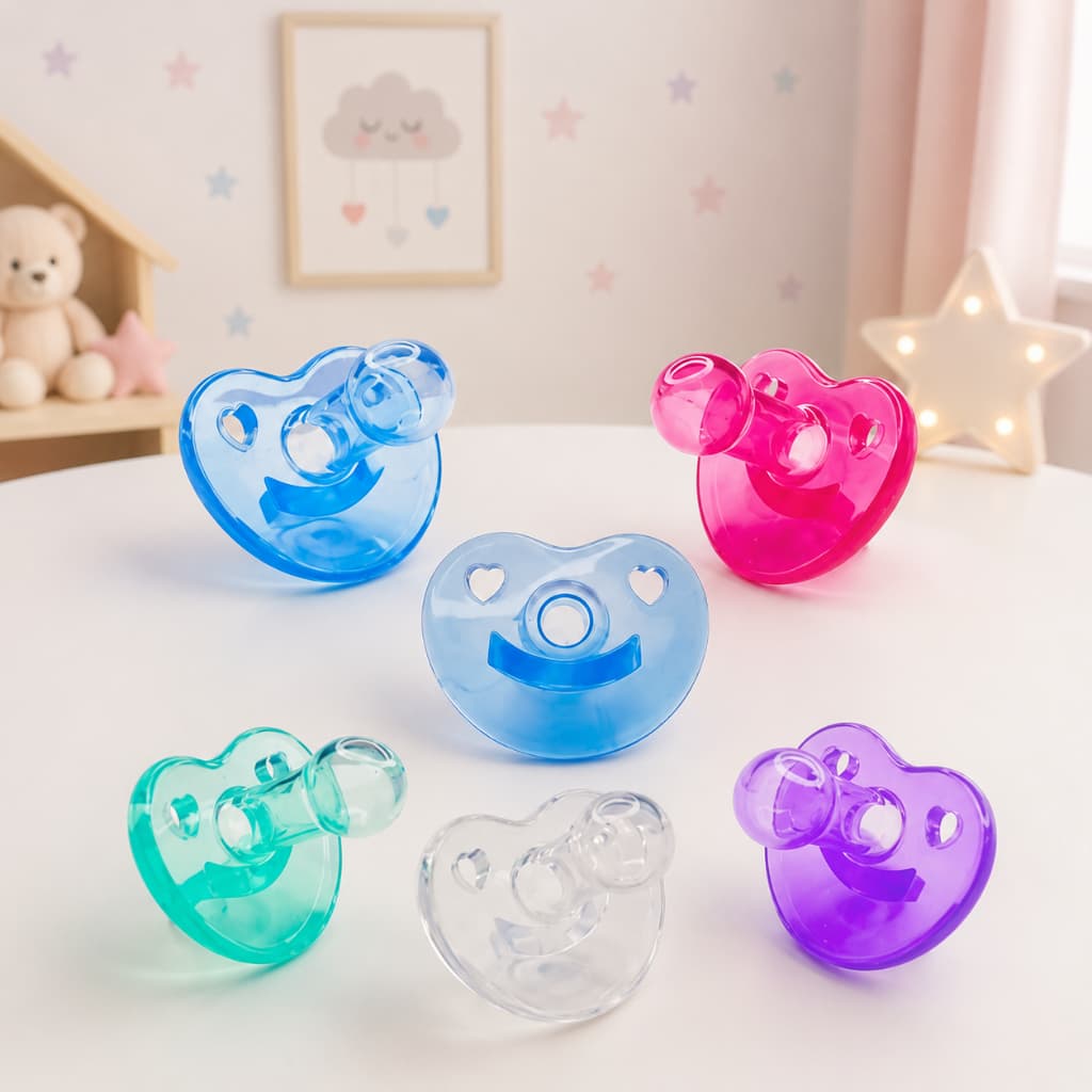 Chupeta Para Bebê Bico Redondo 100% Silicone, Menina e Menino tamanho 2 Fase 2 Diversas Cores (0128)