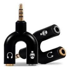 Adaptador P/ Fone De Ouvido Headset Microfone P2 X P3 Áudio