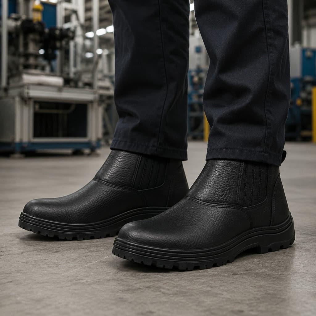 Bota De Segurança Botina Para Trabalhos Pesados Bico PVC com CA
