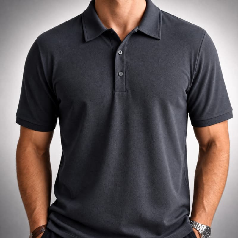 Camiseta Polo Premium Masculina Tecido Gelado Poliamida Elastico Acabamento Top Sem Costura