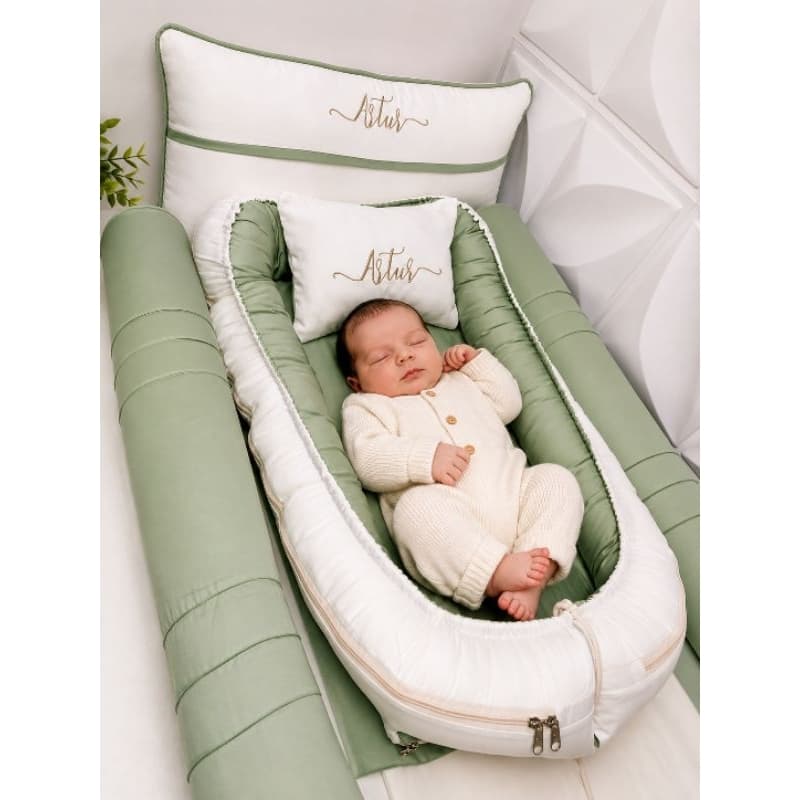 Ninho Redutor para Bebê Personalizado 80x50 cm 100% Algodão com Almofada e Zíper