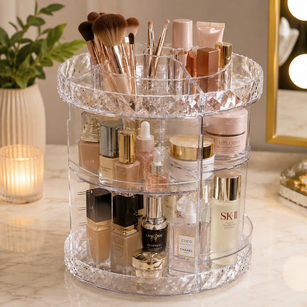 Organizador de Cosméticos Giratório organizador de maquiagem ,e pincel de maquiagens