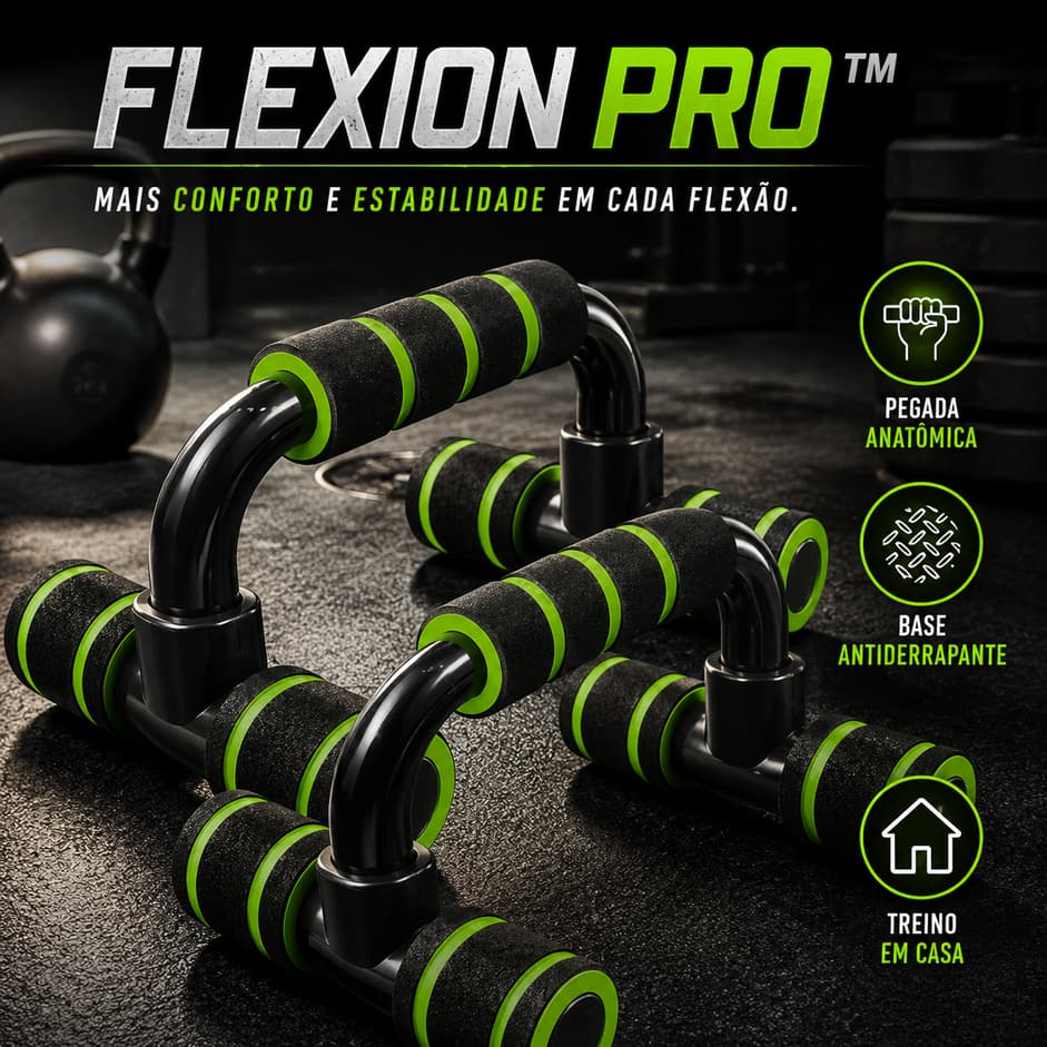 Suporte Flexao Braço Com Pegadores Anatômicos Antiderrapantes Treino Fitness Academia