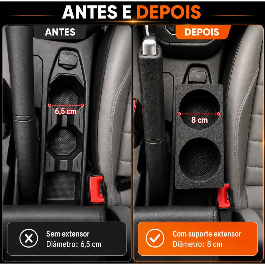 Suporte Extensor Porta Copos Nivus T-CROSS Polo