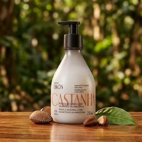 Sabonete Líquido Natura Ekos Castanha 250Ml Espuma Cremosa Com Sensação De Hidratação Original 250ml