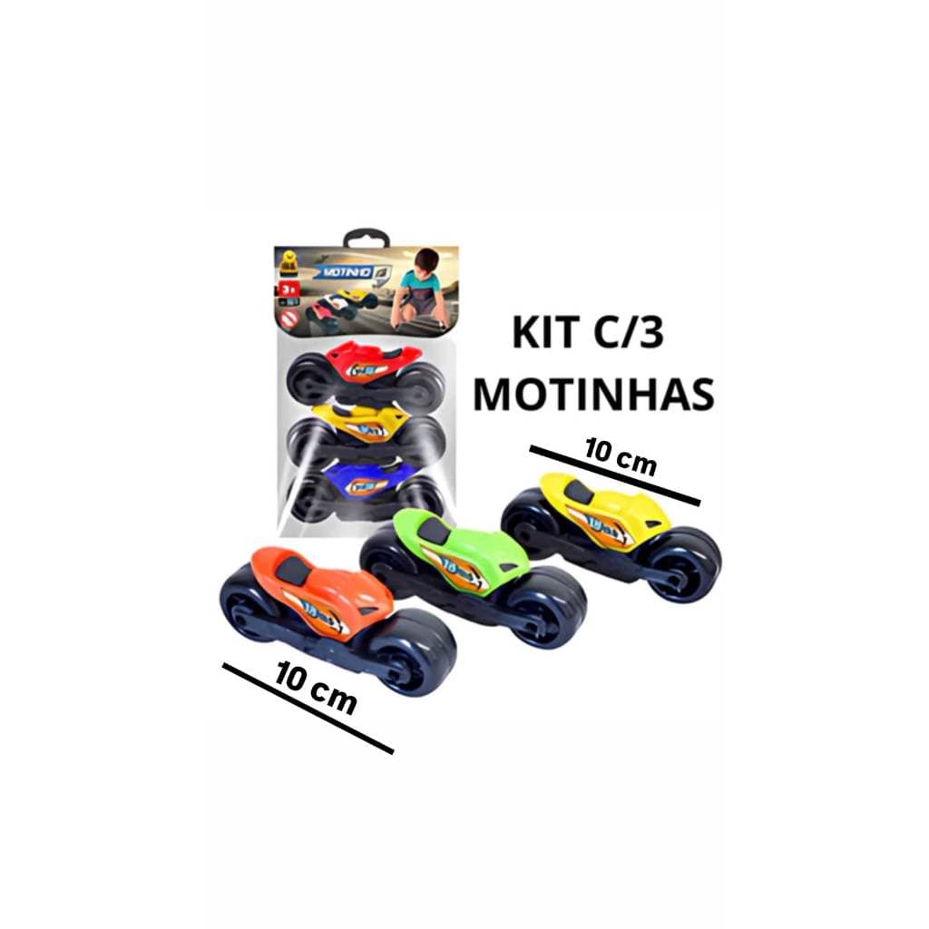 KIT COM 3 MINI MOTOS - BRINQUEDOS  - BS TOYS - 501