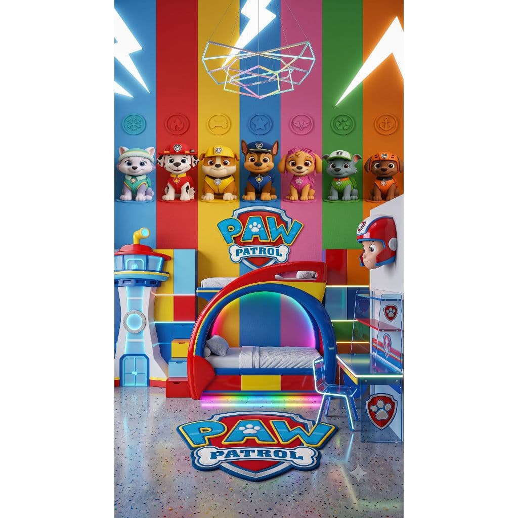 Papel de Parede Patrulha Canina Infantil Adesivo Personalizado M² PAREDE TODA
