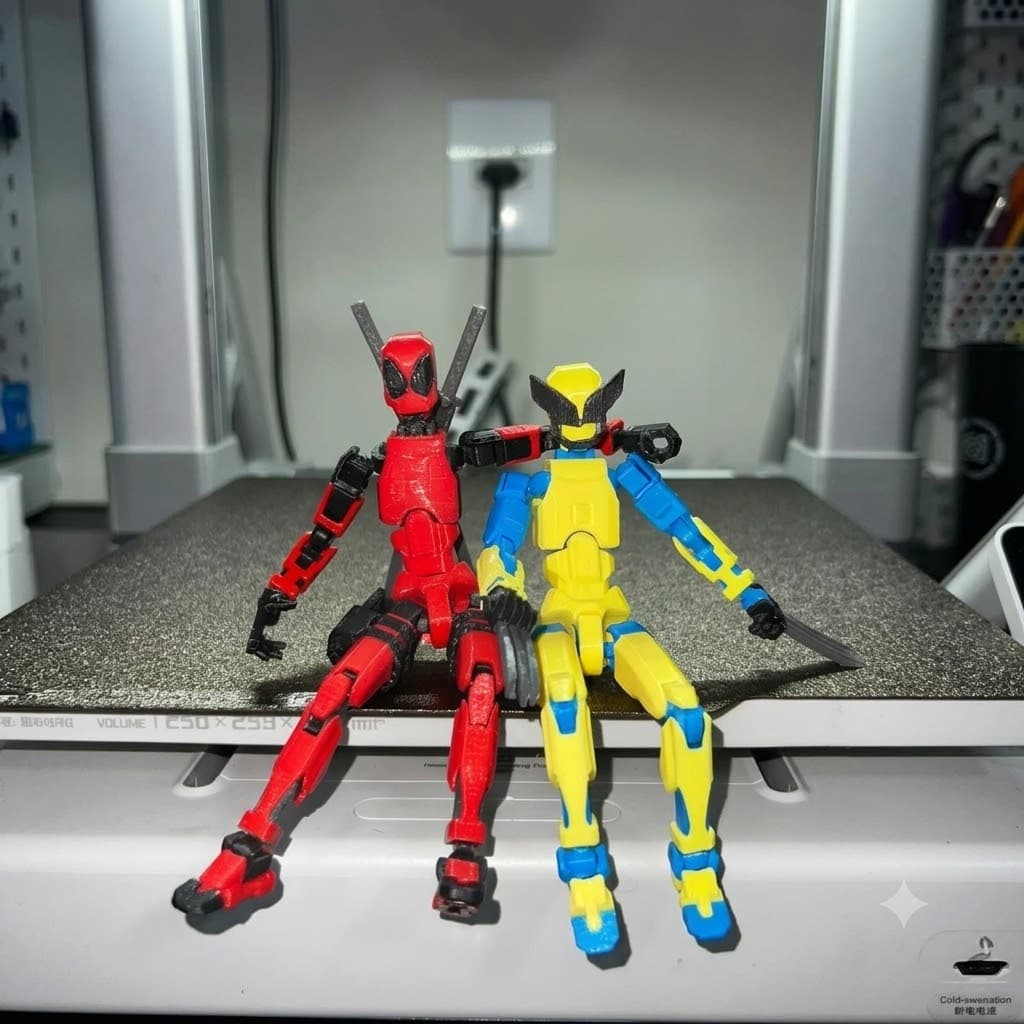 Kit Bonecos articulado deadpool e wolverine dummy 13