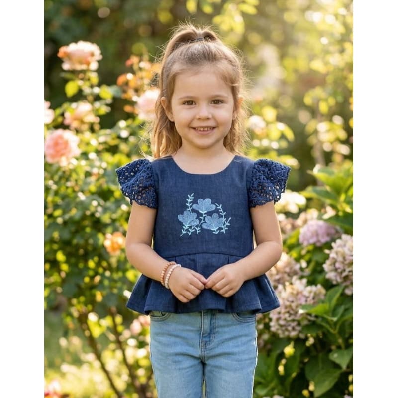 Blusa batinha infantil menina forrada, bordada, manga babadinha  1 a 6 anos, passeio, dia festa, aniversário,modinha