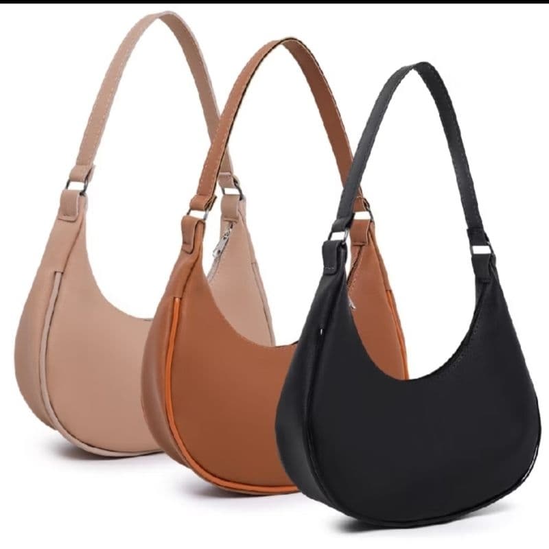 Kit 3 Bolsas Feminina Ombro  e mão meia lua