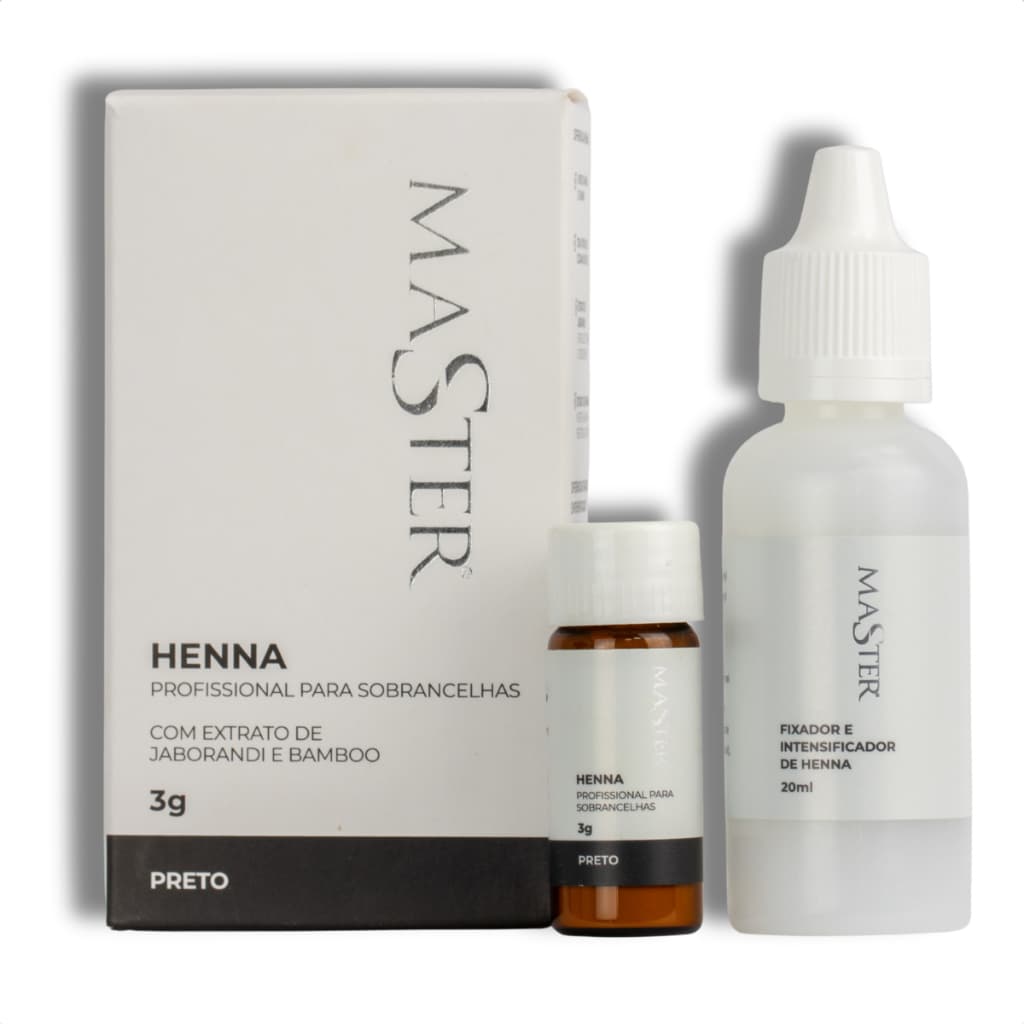 Henna Sobrancelhas Master Preto 3g Profissional para Correção, Preenchimento e Design