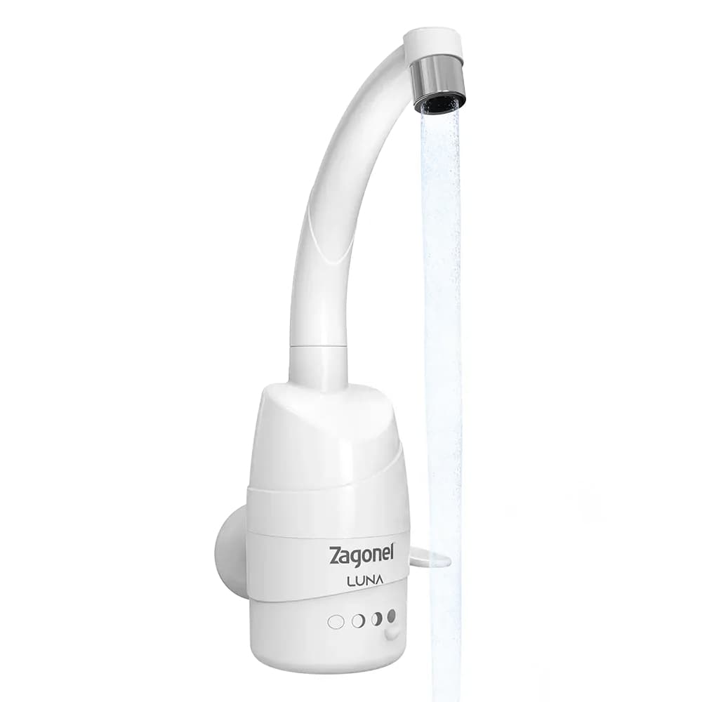 Torneira Elétrica Luna 220v Branca 4 Temperaturas Parede 360 5500w Zagonel