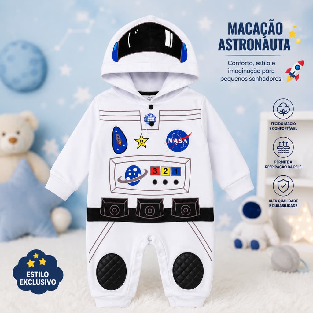 Macacão De Bebê Temático Com Capuz Personagens Escolha