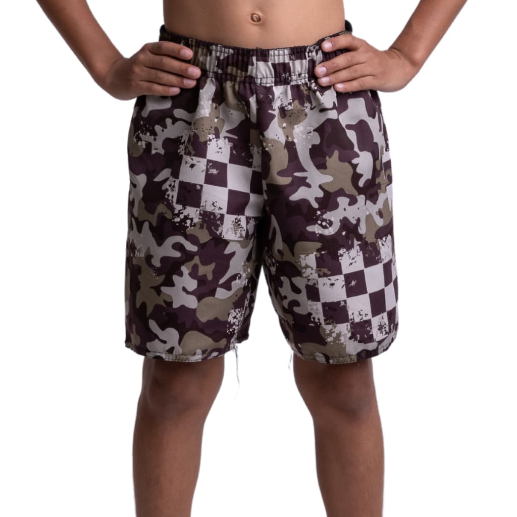 Short Bermuda Infantil Menino Tactel Verão Elástico Macio Secagem Rápida