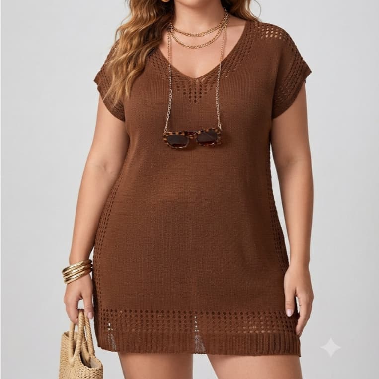 Saída de Praia Verão Plus Size Saída de Banho Plus Size 44 ao 50