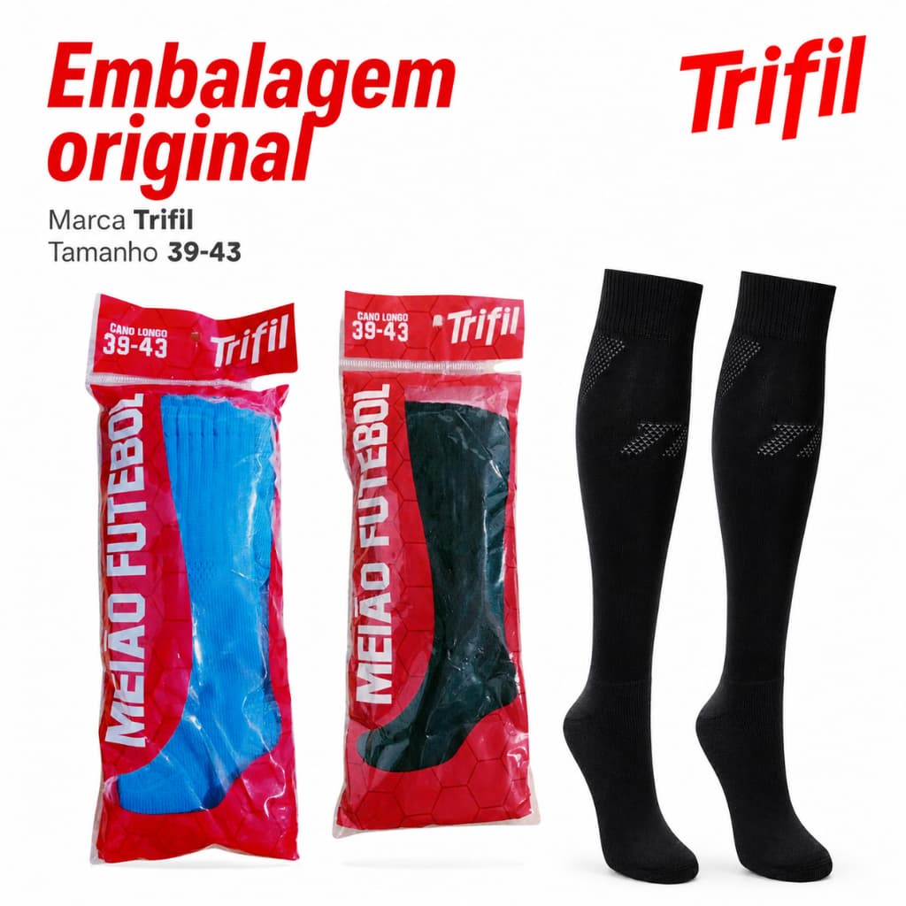 Meião Adulto Cano Longo Futebol Trifil