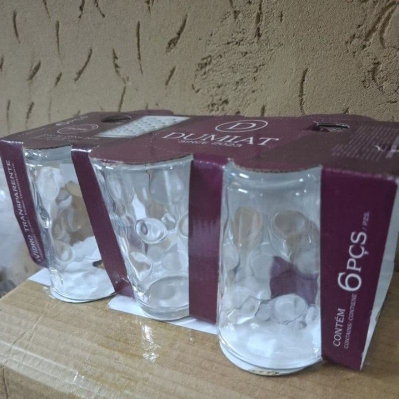 Jogo com 6 / 4 ou 2 Copos de vidro Copo de 190ML promoção últimas unidades