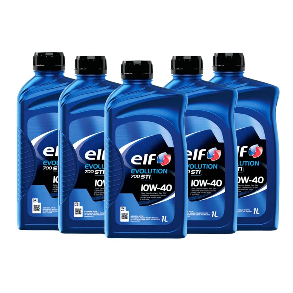 Kit 5L Óleo Elf Evolution 700 Sti 10w-40 Semissintético Renault Sandero Kiwid Logan Turbo Aspirado Flex Diesel GNV