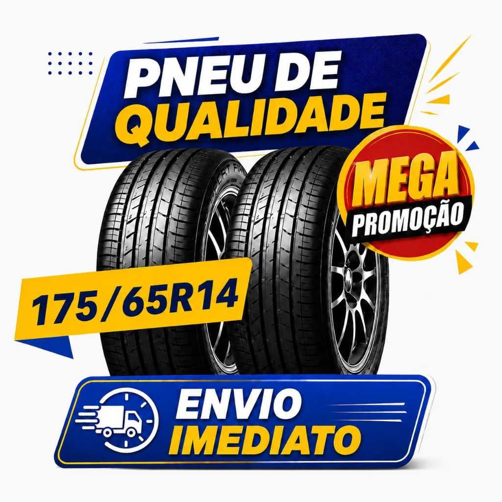 KIT 02 Pneus 175/65R14 Aro 14 Linha Remold Premium com selo do INMETRO