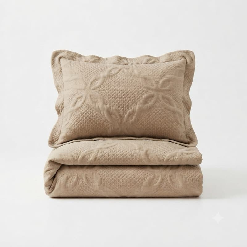 COBRE-LEITO MARBELLA DUPLA FACE PREMIUM CASAL/PADRÃO KIT 3 PEÇAS PADRÃO ESPECIAL 400 FIOS LUXO TOQUE DE ALGODÃO PREMIUM