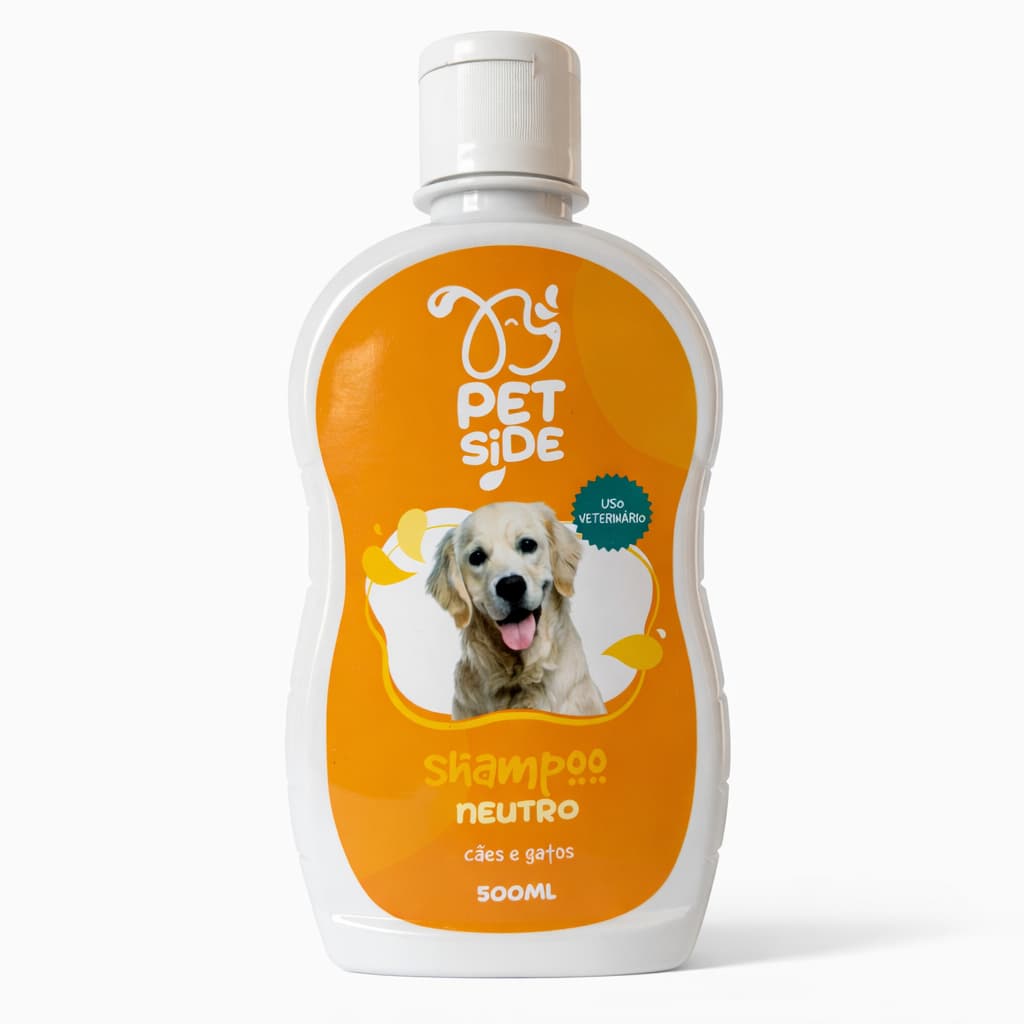 Shampoo Neutro para Cães e Gatos Pet Side 500ml Aloe Vera Camomila