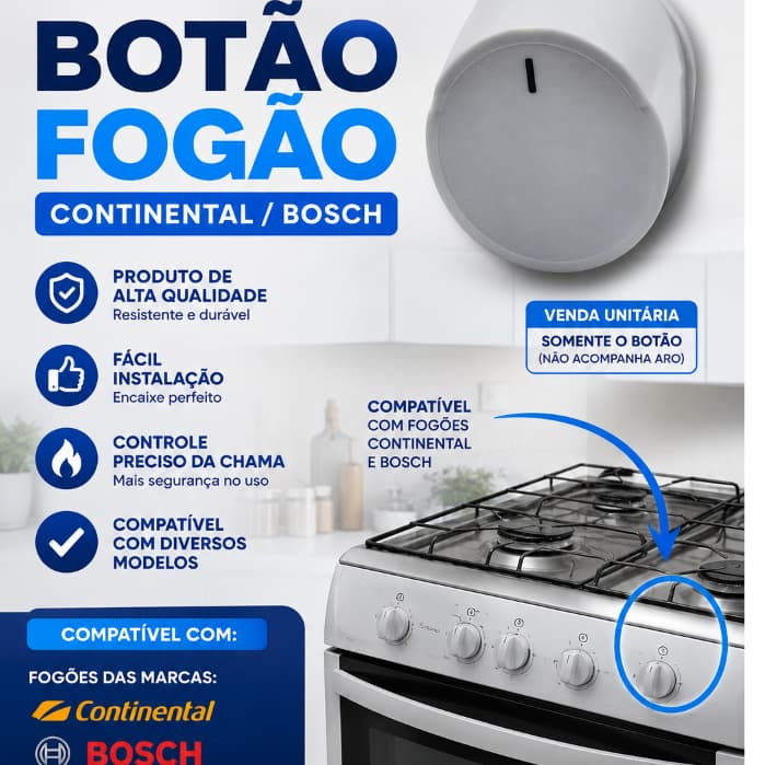 Botao fogão Continental bosche