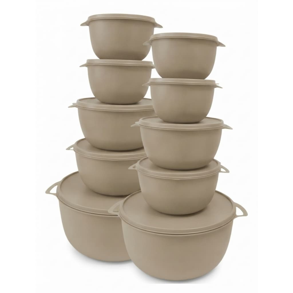 Kit 10 Potes Boll Plastico tapoer Kit Marmita Para Alimentos