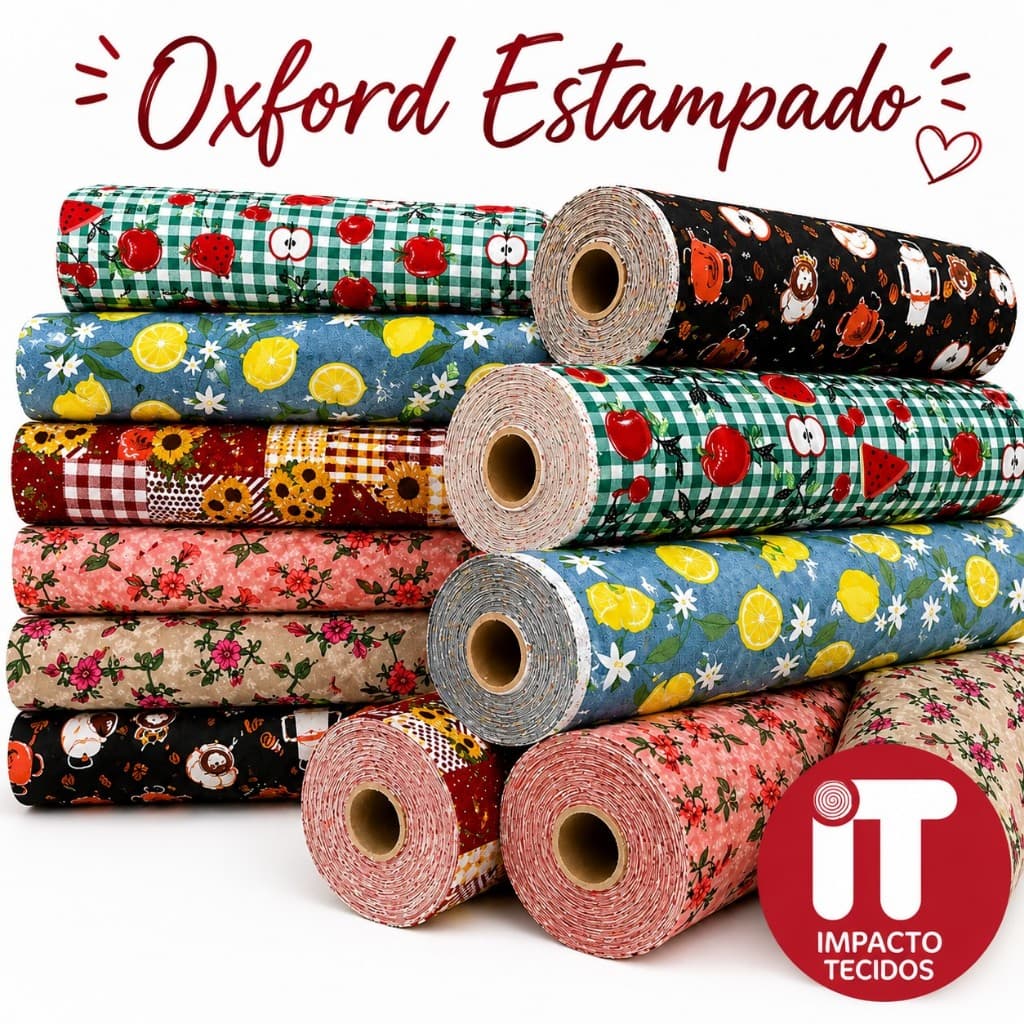 Tecido Oxford Estampado 1mt x1,50m Largura – Toalha de Mesa, Cozinha, Cortina e Decoração